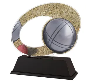 Akrylátová trofej ACLC2102M16 | Petanque Výška cm: 12, Šířka cm: 12.5