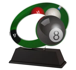 Akrylátová trofej ACLC2102M20 | Billiard Výška cm: 11, Šířka cm: 10.5