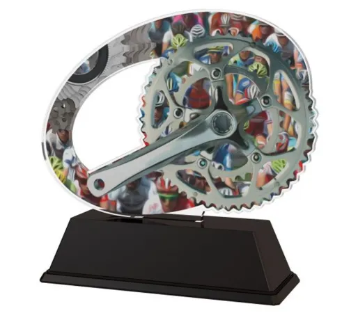 Akrylátová trofej ACLC2102M26 | Cyklistika Výška cm: 7.5, Šířka cm: 6.5