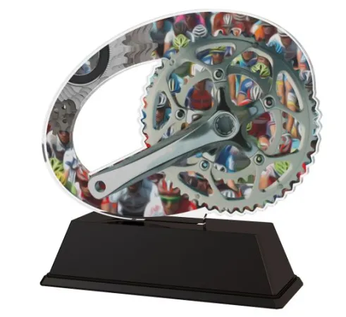 Akrylátová trofej ACLC2102M26 | Cyklistika Výška cm: 7.5, Šířka cm: 6.5