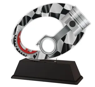 Akrylátová trofej ACLC2102M28 | Motorsport Výška cm: 12, Šířka cm: 12.5