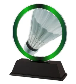 Akrylátová trofej AKE012018M2 | Badminton Výška cm: 8.5, Šířka cm: 6