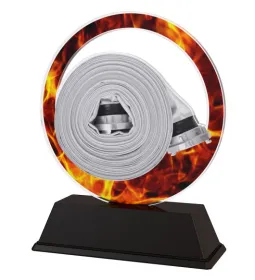 Akrylátová trofej AKE012018M35 | Hasiči Výška cm: 11, Šířka cm: 8