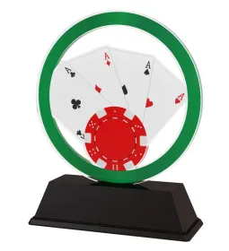 Akrylátová trofej AKE012018M9 | Karty Výška cm: 11, Šířka cm: 8