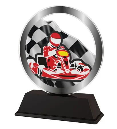 Akrylátová trofej AKE012018M10 | Motorsport Výška cm: 13, Šířka cm: 10