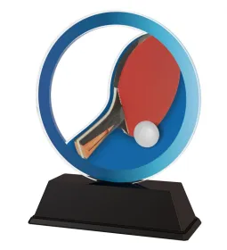 Akrylátová trofej AKE012018M11 | Stolní tenis Výška cm: 10, Šířka cm: 7