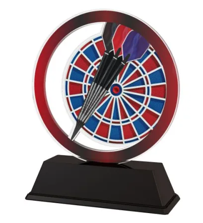 Akrylátová trofej AKE012018M14 | Šipky Výška cm: 10, Šířka cm: 7