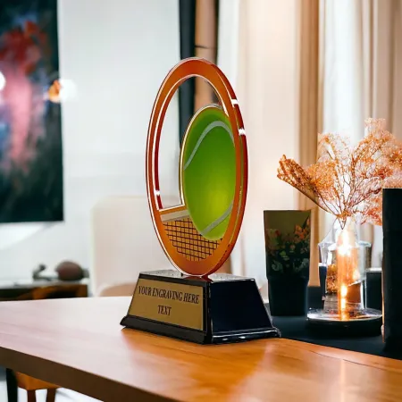 Akrylátová trofej AKE012018M17 | Tenis Výška cm: 10, Šířka cm: 7