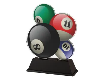 Akrylátová trofej FA210M17 | Billiard Výška cm: 15.5, Šířka cm: 12.5