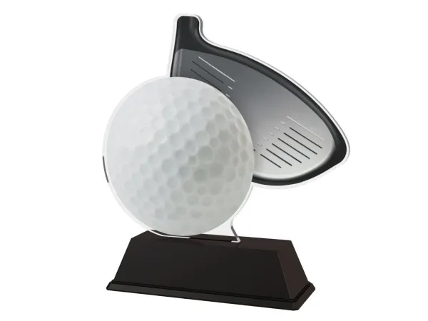 Akrylátová trofej FA210M25 | Golf Výška cm: 16.5, Šířka cm: 13.5
