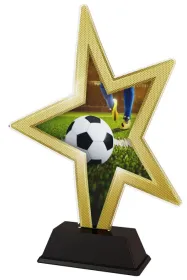 Akrylátová trofej STAR002M1 | Fotbal Výška cm: 21, Šířka cm: 14.5