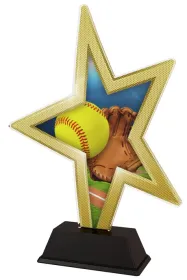 Akrylátová trofej STAR002M7 | Baseball Výška cm: 22, Šířka cm: 15