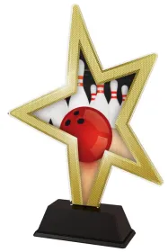 Akrylátová trofej STAR002M3 | Bowling Výška cm: 23, Šířka cm: 16