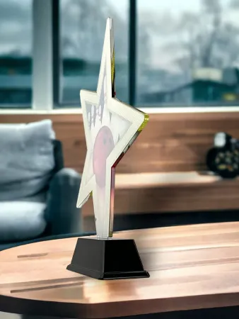 Akrylátová trofej STAR002M3 | Bowling Výška cm: 21, Šířka cm: 14.5
