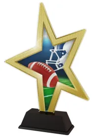 Akrylátová trofej STAR002M2 | Americký fotbal Výška cm: 21, Šířka cm: 14.5