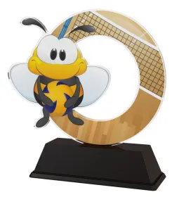 Akrylátová trofej AKEKC001M04 | Volejbal Výška cm: 11, Šířka cm: 8