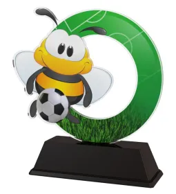 Akrylátová trofej AKEKC001M06 | Fotbal Výška cm: 13, Šířka cm: 10