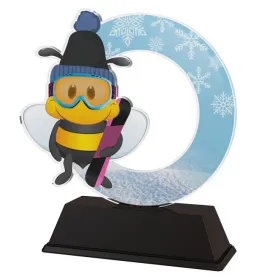Akrylátová trofej AKEKC001M12 | Snowboard Výška cm: 8.5, Šířka cm: 6