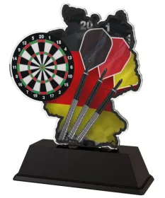 Akrylátová trofej LAC001M3 | Šipky Výška cm: 14, Šířka cm: 12
