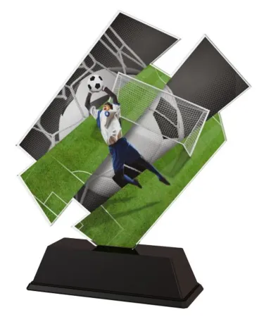 Akrylátová trofej ACZC001M13 | Fotbal Výška cm: 16, Šířka cm: 15