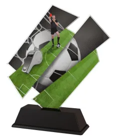 Akrylátová trofej ACZC001M14 | Fotbal Výška cm: 15, Šířka cm: 14.5