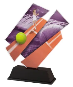 Akrylátová trofej ACZC001M38 | Tenis Výška cm: 16, Šířka cm: 15