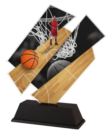 Akrylátová trofej ACZC001M2 | Basketball Výška cm: 17, Šířka cm: 15.5