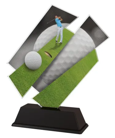 Akrylátová trofej ACZC001M4 | Golf Výška cm: 15, Šířka cm: 14.5