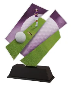 Akrylátová trofej ACZC001M5 | Golf Výška cm: 19, Šířka cm: 16.5