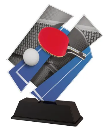 Akrylátová trofej ACZC001M7 | Stolní tenis Výška cm: 18, Šířka cm: 16