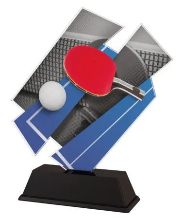 Akrylátová trofej ACZC001M7 | Stolní tenis Výška cm: 18, Šířka cm: 16