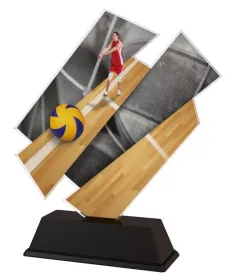 Akrylátová trofej ACZC001M10 | Volejbal Výška cm: 16, Šířka cm: 15