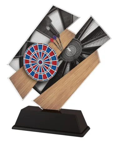 Akrylátová trofej ACZC001M15 | Šipky Výška cm: 15, Šířka cm: 14.5