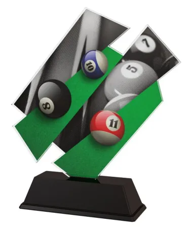 Akrylátová trofej ACZC001M16 | Billiard Výška cm: 16, Šířka cm: 15
