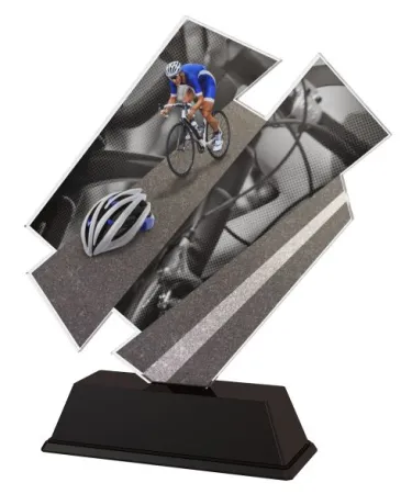 Akrylátová trofej ACZC001M17 | Cyklistika Výška cm: 17, Šířka cm: 15.5