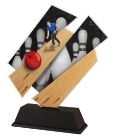 Akrylátová trofej ACZC001M19 | Bowling Výška cm: 15, Šířka cm: 14.5
