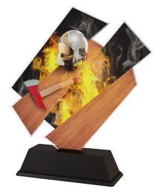 Akrylátová trofej ACZC001M20 | Hasiči Výška cm: 17, Šířka cm: 15.5