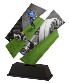 Akrylátová trofej ACZC001M21 | Hasiči Výška cm: 15, Šířka cm: 14.5