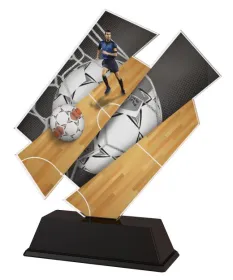 Akrylátová trofej ACZC001M27 | Futsal Výška cm: 18, Šířka cm: 16