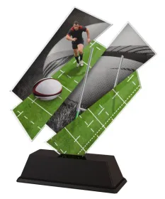 Akrylátová trofej ACZC001M36 | Americký fotbal Výška cm: 19, Šířka cm: 16.5