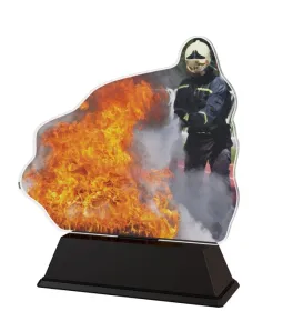 Akrylátová trofej FA210M31 | Hasiči Výška cm: 15.5, Šířka cm: 12.5