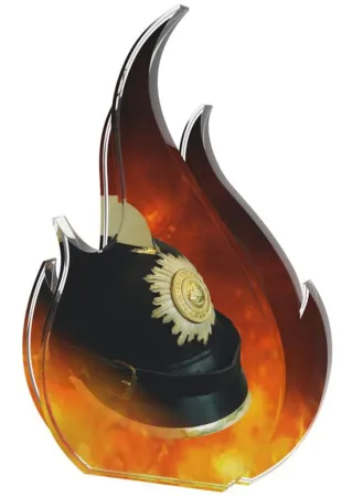 Akrylátová trofej ADB001M4 | Hasiči Výška cm: 20, Šířka cm: 14