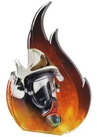 Akrylátová trofej ADB001M6 | Hasiči Výška cm: 20, Šířka cm: 14