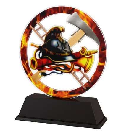 Akrylátová trofej AKEH012018M1 | Hasiči Výška cm: 12, Šířka cm: 9