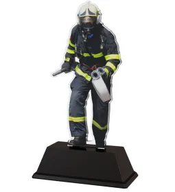 Akrylátová trofej FA001M4 | Hasiči Výška cm: 17, Šířka cm: 9