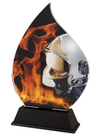 Akrylátová trofej ACFIREM1 | Hasiči Výška cm: 17, Šířka cm: 11