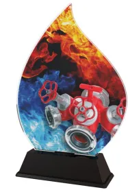 Akrylátová trofej ACFIREM5 | Hasiči Výška cm: 17, Šířka cm: 11
