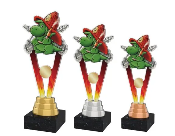 Akrylátová trofej ACUTM60 Výška cm: 26, Barva: zlato, Podstavec: bílý