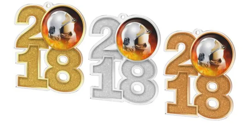 Akrylátová medaile MDAH0017 Barva: zlato, Stuha: ST9