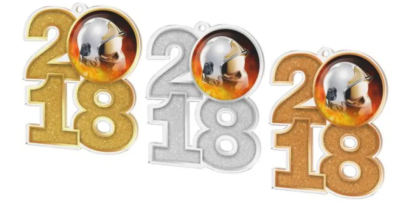 Akrylátová medaile MDAH0017 Barva: zlato, Stuha: ST9